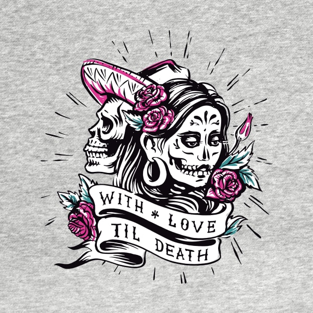 With Love Till Death // Beautiful Day of the Dead Woman by SLAG_Creative